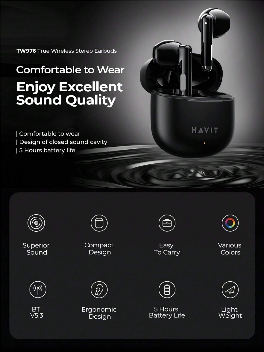 Ακουστικά Earbuds - Havit TW976 (White)