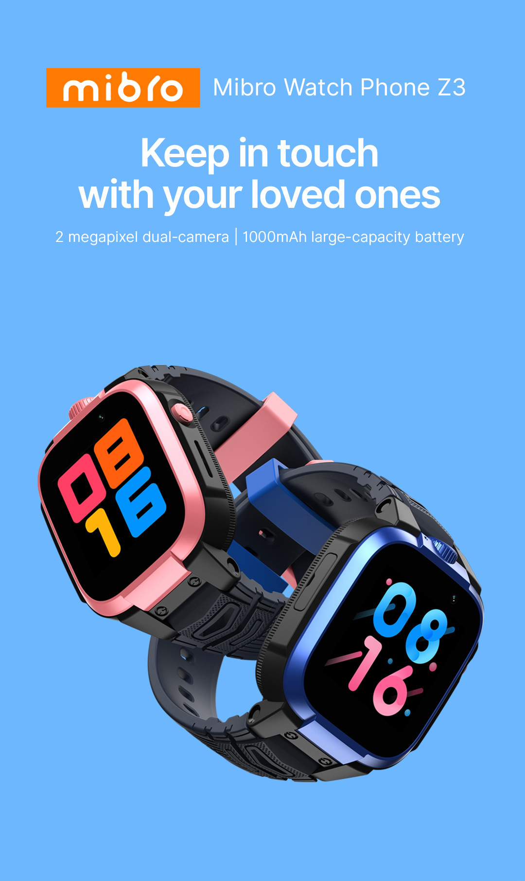 Smartwatch - Xiaomi Mibro Kids Watch Phone Z3 (Pink)